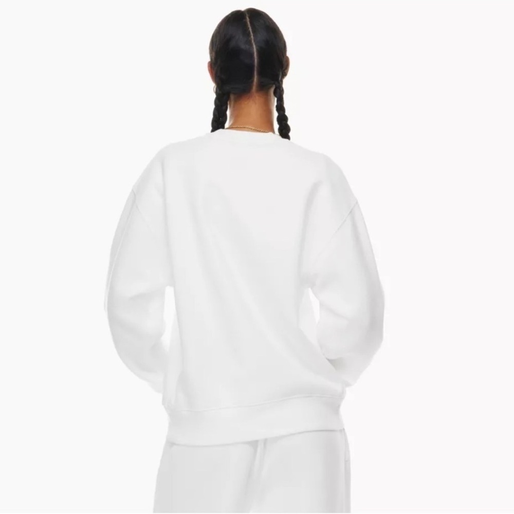 Aritzia TNA Crewneck Sweatshirt White - Picture 3 of 3
